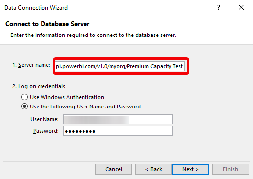 Connecting to Power BI Premium from Excel with XMLA endpoint