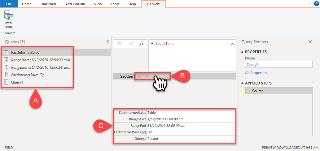 #sections intrinsic variable in Power Query (M)